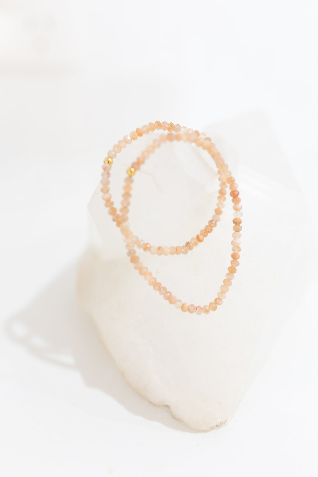 Sunstone 4mm Faceted Crystal Bracelet | Joy • Vitality • Leadership