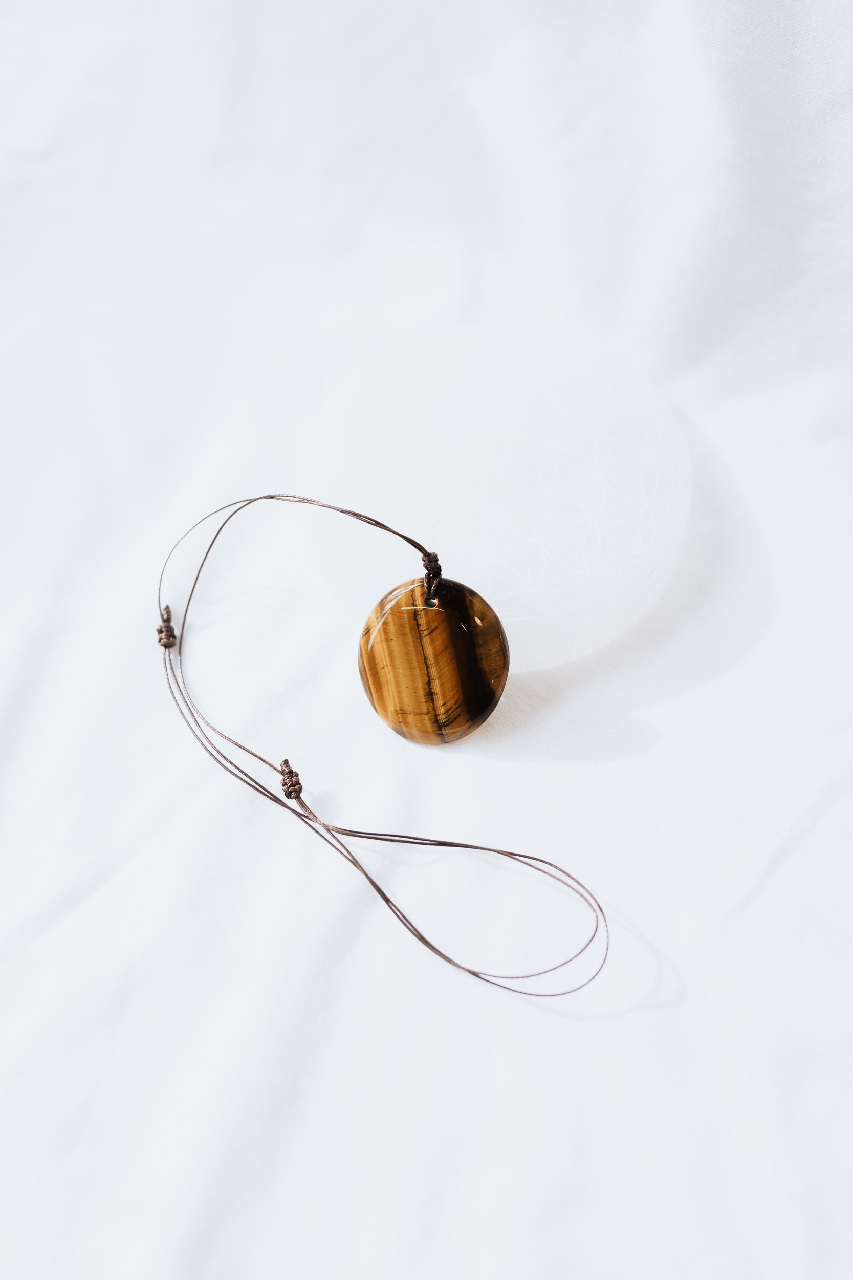 Tigers Eye Crystal Pendant on adjustable cord | Courage • Confidence • Strength