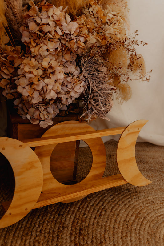 Triple Moon Wooden Shelf - Ex Shop Display