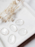 Clear Quartz Crystal Worry Stone - Knight Inspired