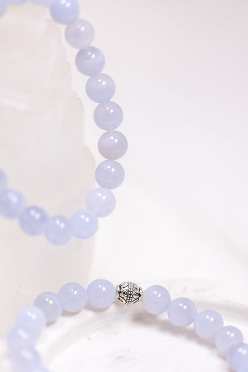 Crystal Bracelet: Blue Lace Agate - Knight Inspired