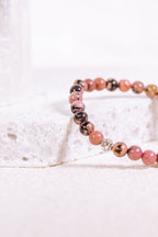 Crystal Bracelet: Rhodonite - Knight Inspired