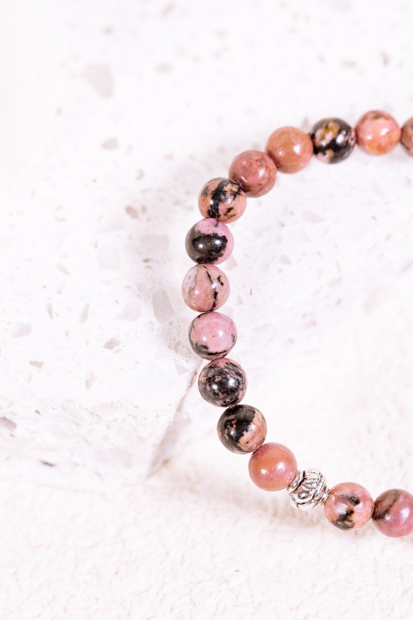 Crystal Bracelet: Rhodonite - Knight Inspired