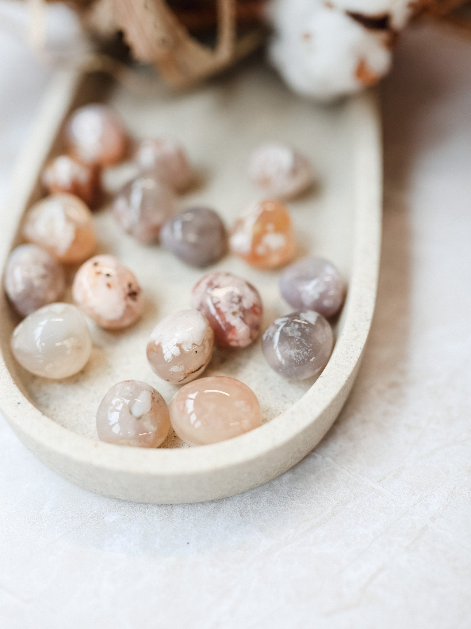 Flower Agate Tumble Stone - Knight Inspired